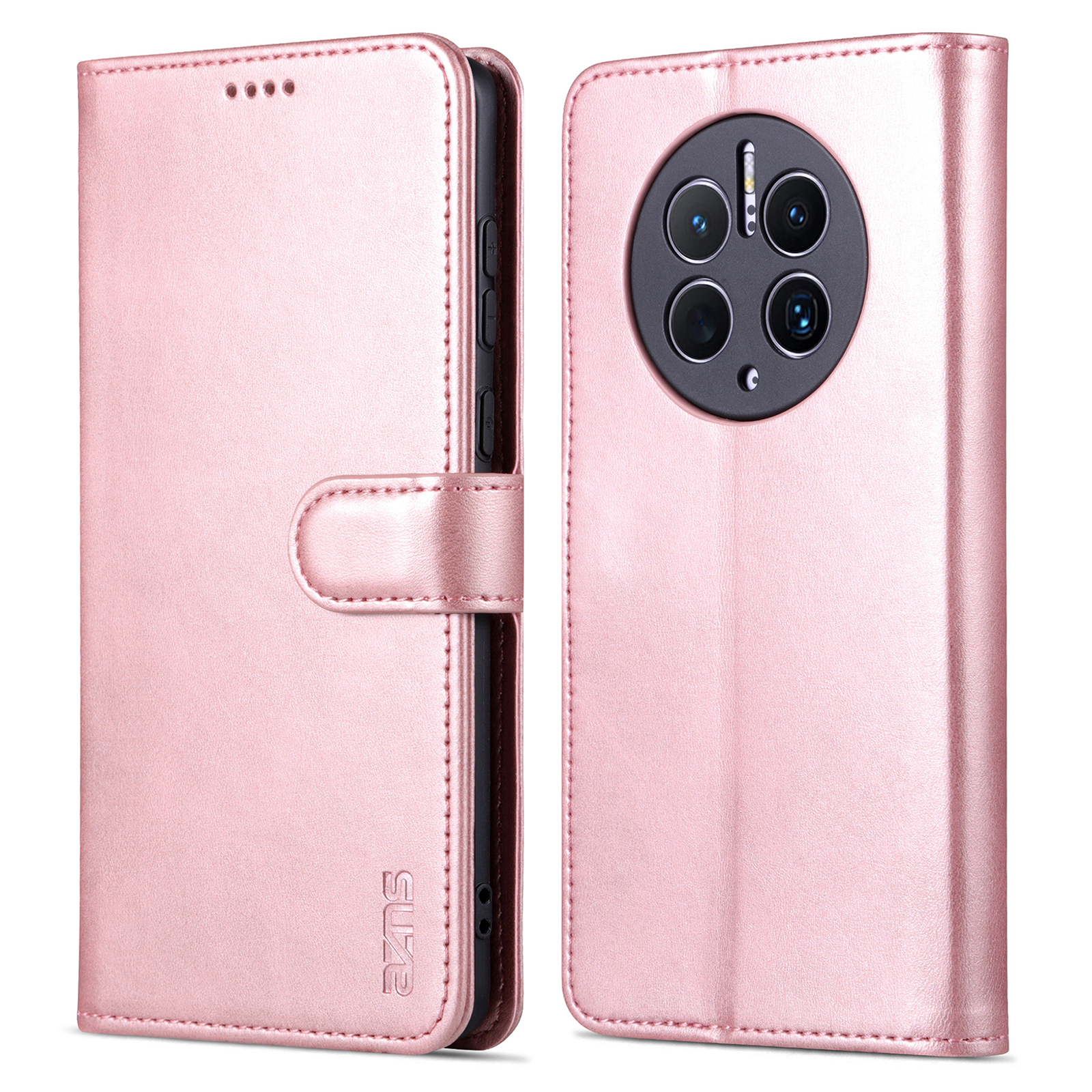

Azns Für Huawei Mate 50 Pro 4G Anti-fall-telefon-schutzflip-abdeckung PU Leder + Tpu-innenhülle Mit Ständer - Roségold, Huawei Mate 50 Pro 4G