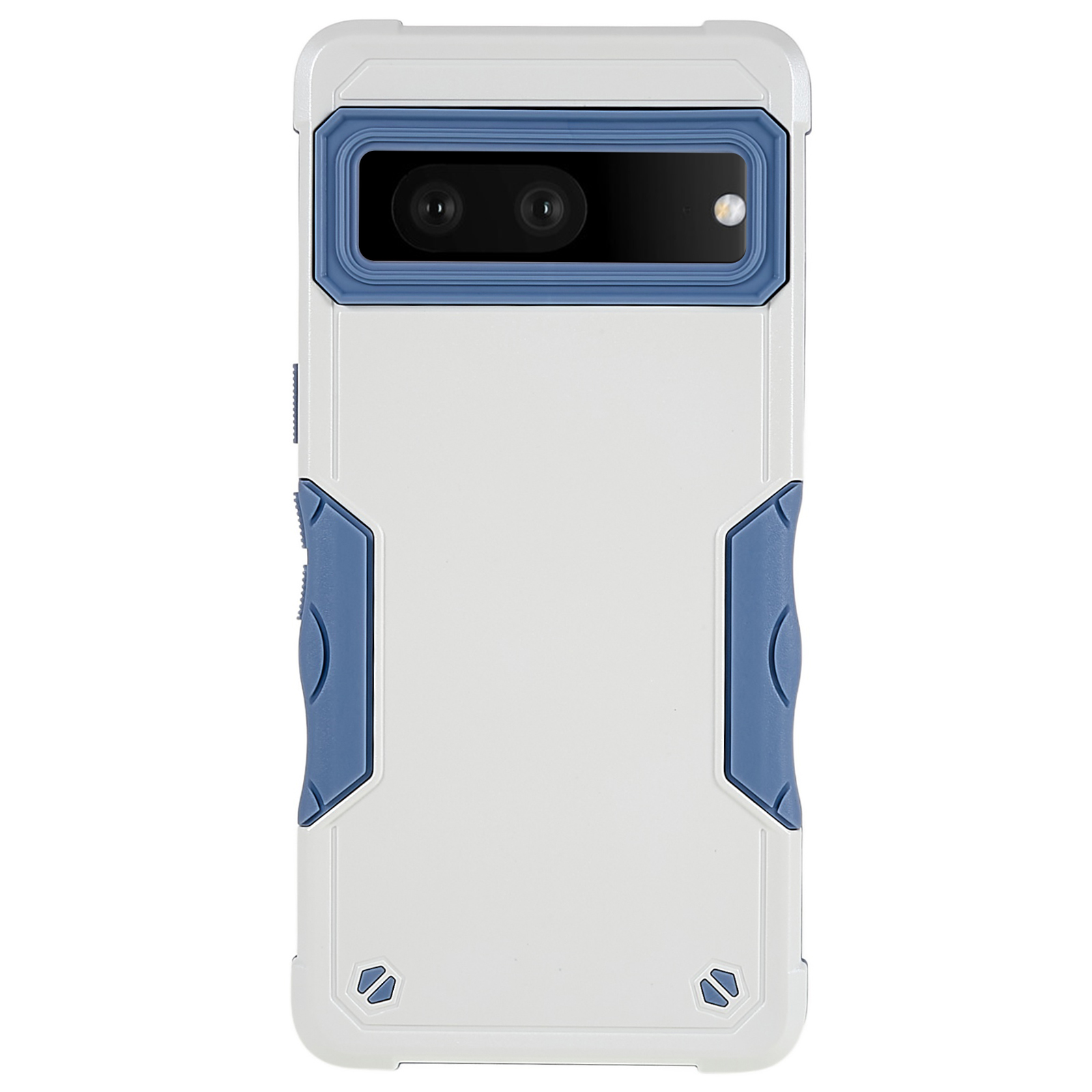 

Für Google Pixel 7 5G Hard PC + Soft TPU Stoßdämpfer Hülle Anti-slip-grip-schutz-telefon Zurück - Weiß, Google Pixel 7 5G
