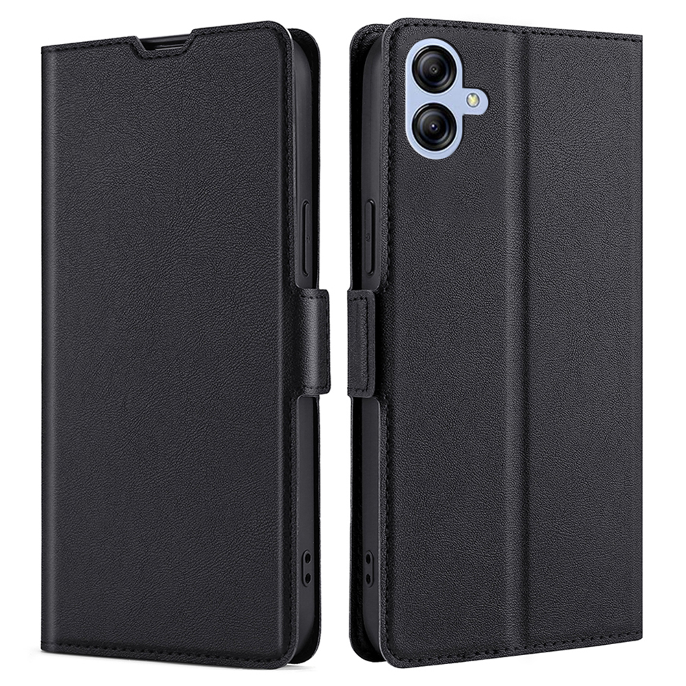 

Для Samsung Galaxy A04e 4G PU Кожаная Подставка Для Магнитной Подставки с Кожа - Черный, Galaxy A04e 4G