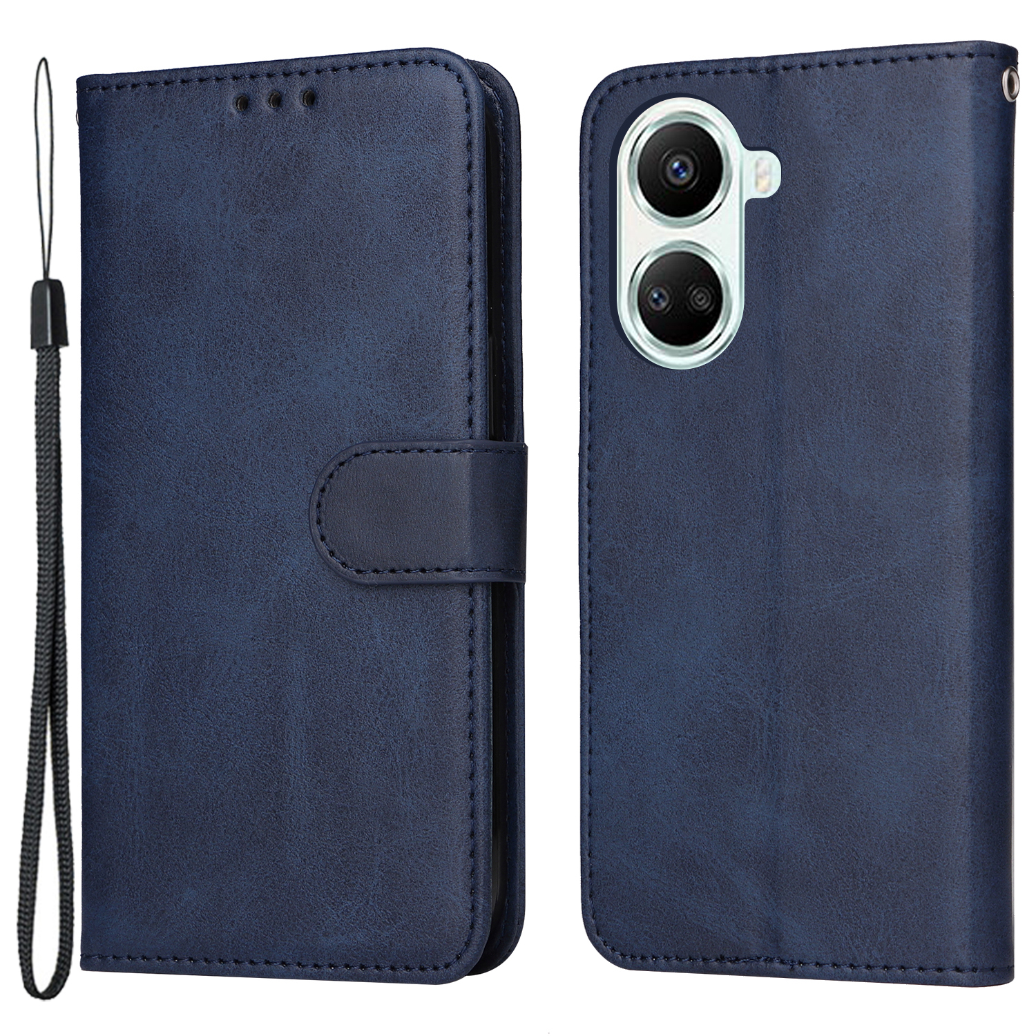 

Für Huawei Nova 10 SE 4G Schockdes PU -leder -ständer Kälte Textur Folio Flip Phone Wallet Cover - Blau, Huawei nova 10 SE 4G