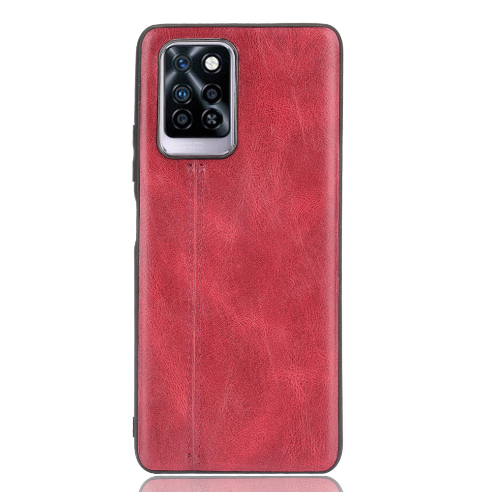 

Für Infinix Note 10 Pro X695 / Hinweis 10 Pro NFC X695C Cowide Texture Phone Rückseite Abdeckung PU Anti-scratch-stitching-telefonhülle - Rot, Infinix Note 10 Pro