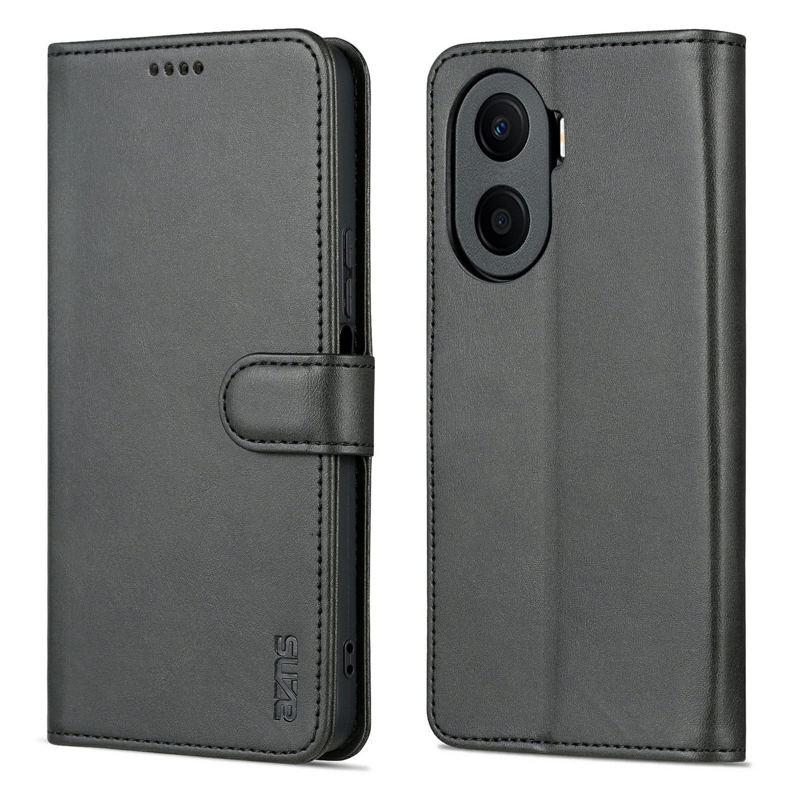 

AZNS Anti-drop-telefonhülle Für Ehrenspiel 40 Plus 5G, PU Leder Magnetic Flip Cover Stand Wallet - Schwarz, Honor Play 40 Plus 5G