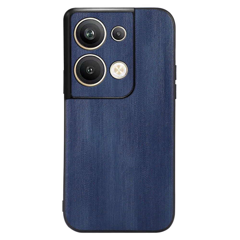

Für Oppo Reno9 Pro + 5G Cowhide Textured PU Lederbeschichtete TPU + PC Bottom Bottom Protective Phone Case - Blau, Oppo Reno9 Pro+ 5G