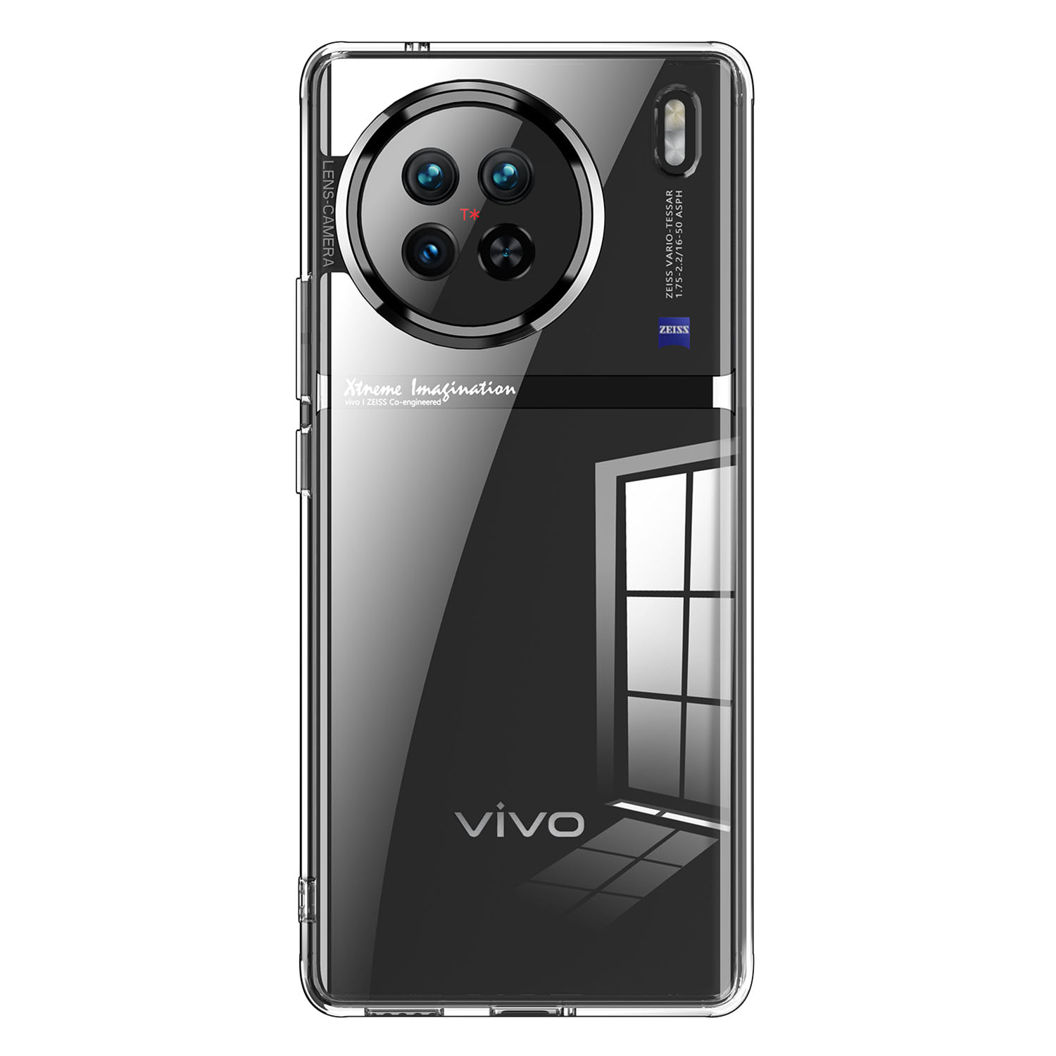 

Für Vivo X90 5G Klare Harte Pc-non-rutsch-tpu-rahmenabdeckung Pc-ecke Airbags Stoßdämpfer Telefon. - Transparent, vivo X90 5G