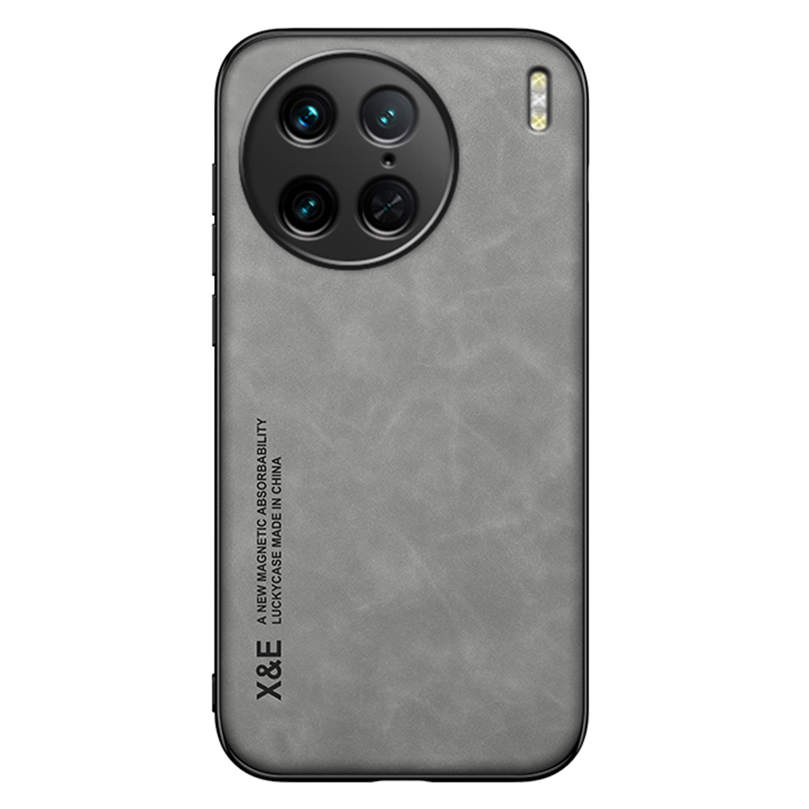 

x & e Für Vivo X90 Pro 5G Pu-lederbeschichteter Tpu+pc-abdeckung Anti-kratzer-skin-touch-telefonhülle Mit Integriertem Metallblech - Hellgrau, vivo X90 Pro 5G