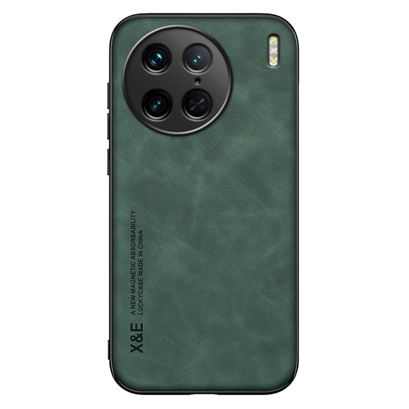 

x & e Für Vivo X90 Pro 5G Pu-lederbeschichteter Tpu+pc-abdeckung Anti-kratzer-skin-touch-telefonhülle Mit Integriertem Metallblech - Grün, vivo X90 Pro 5G
