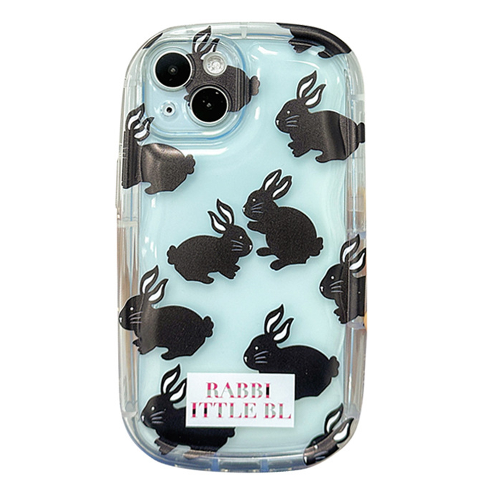 

For iPhone 13 mini 5.4 inch Rabbit Pattern Printing Soft TPU Phone Case 1.5mm Scratch-resistant Protective Cover, iPhone 13 mini