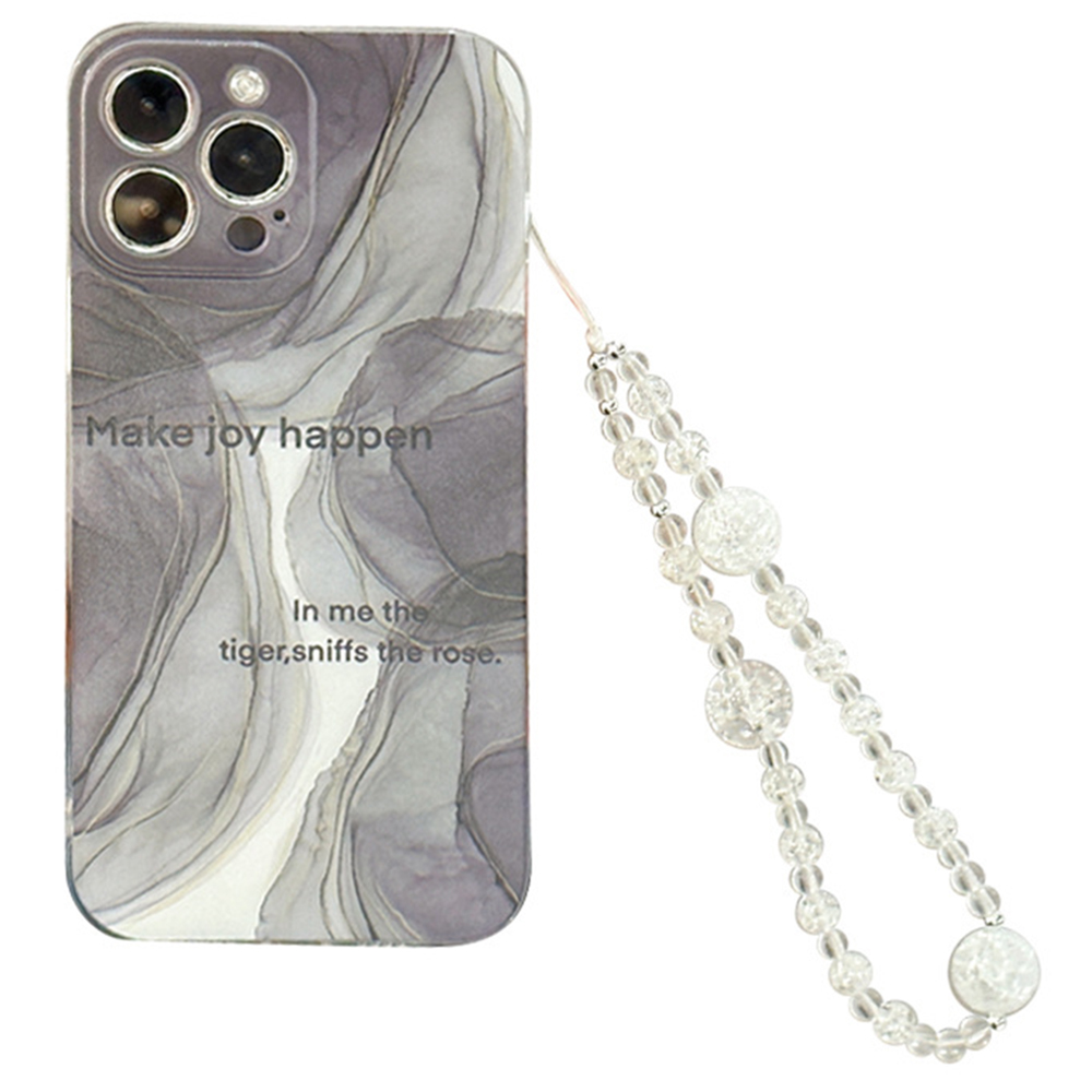 

Серо-серый Штук и Рисунок Печать Телефона Для Iphone 14 Pro Max, 1,5 мм Защитная Защитная Крышка TPU с Ручным Ремешком из Бусин, iPhone 14 Pro Max