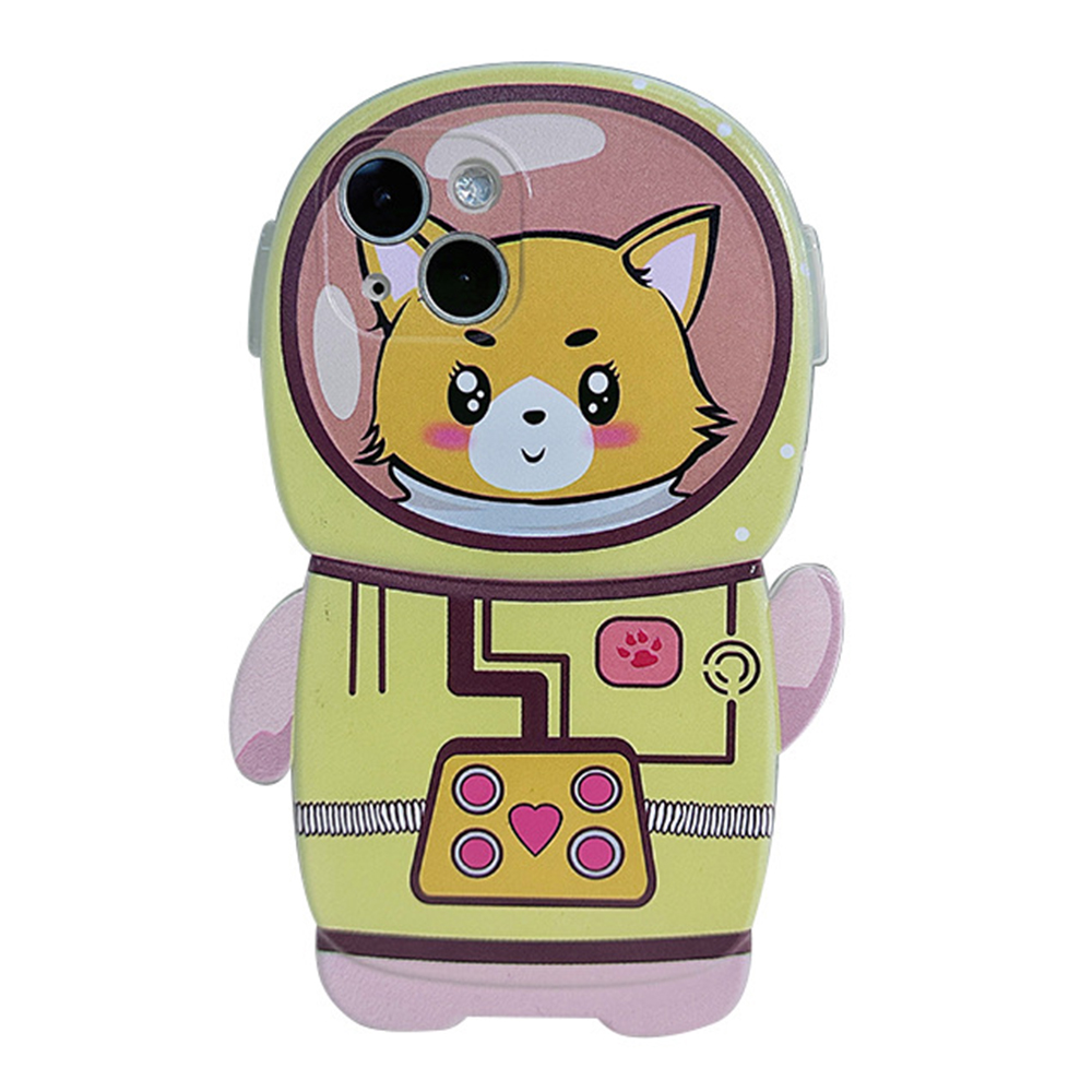 

Fox Pattern Printing Phone Case for iPhone 14, Astronaut Shape Drop-proof TPU Smartphone Cover Protector, iPhone 14