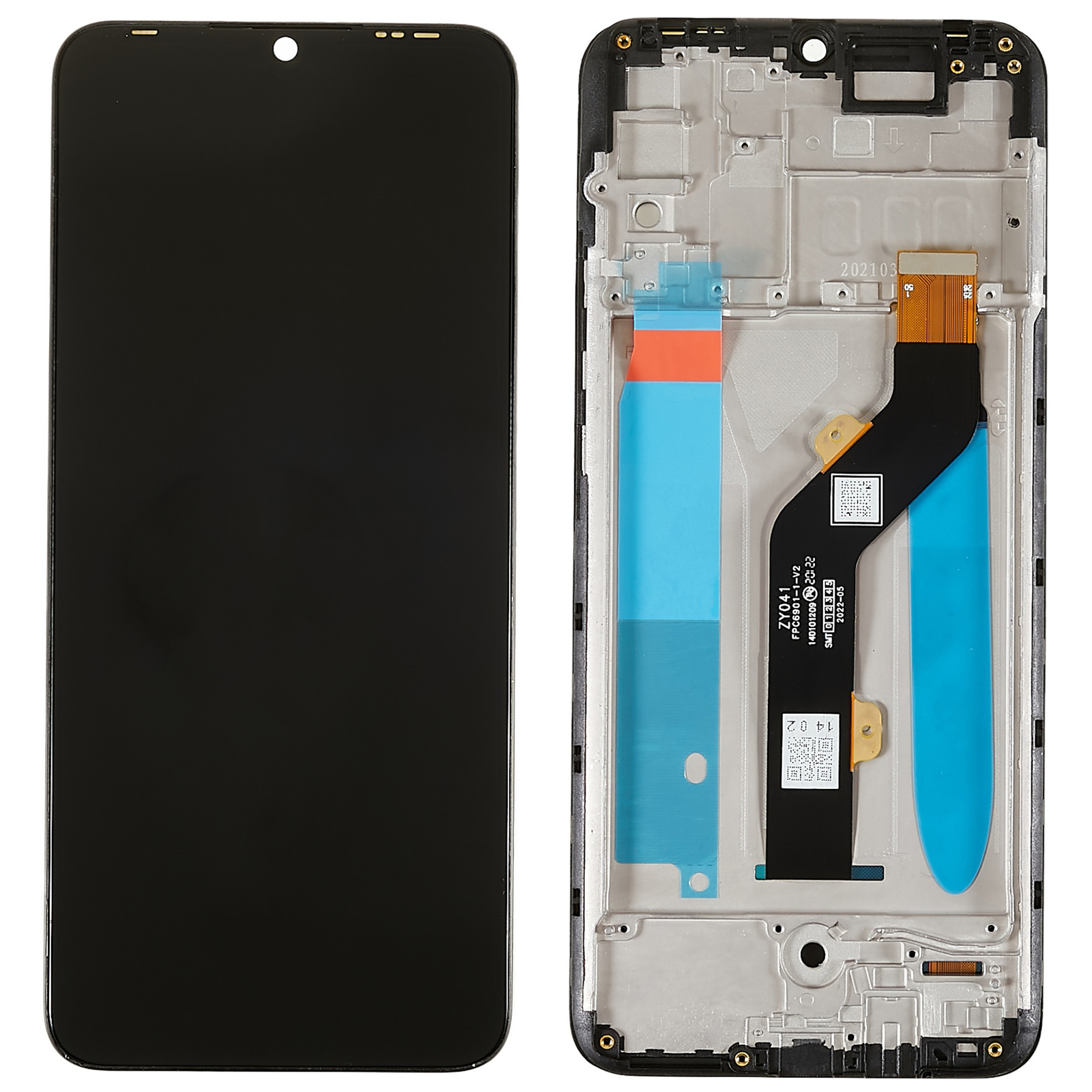 For Tecno Spark 5 Air 2020 KD6 Grade C LCD Screen and Digitizer Assembly + Frame Replacement Part (without Logo)