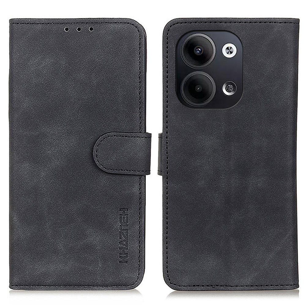 

Khazneh Für Oppo Reno9 Pro 5g / Reno9 5G Retro Textur Stand Wallet PU Leder Kratzfeste Telefonhülle Schutz Mobiltelefonabdeckung - Schwarz, Oppo Reno9 Pro 5G