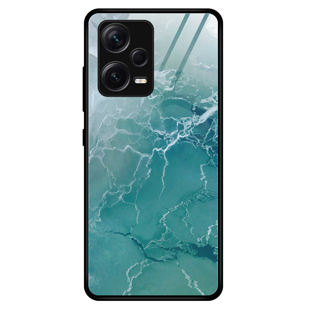 

Für Xiaomi Redmi Note 12 Pro + 5G Telefonhülle, Bump Proof Tempered Glas + PC + TPU Marmormusterabdeckung - DL04, Xiaomi Redmi Note 12 Pro+ 5G