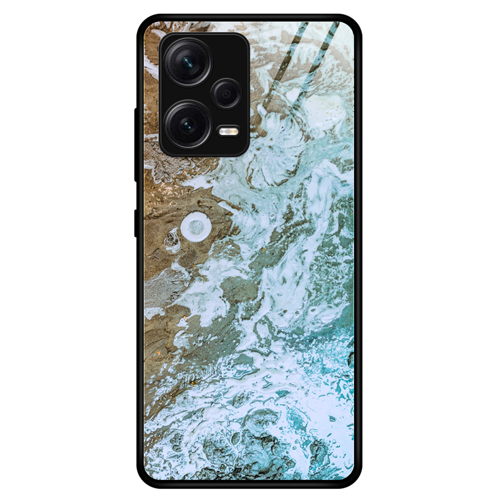 

Für Xiaomi Redmi Note 12 Pro + 5G Telefonhülle, Bump Proof Tempered Glas + PC + TPU Marmormusterabdeckung - DL06, Xiaomi Redmi Note 12 Pro+ 5G