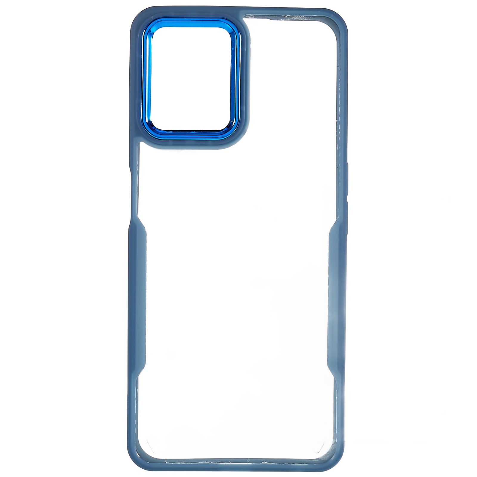 

Für Realme 8i / Narzo 50 4G Stoßdämpfung TPU + Acrylhybrid -telefonhülle Elektroplieren Linsenrahmen Transparente Schutzabdeckung - Blau, Realme 8i