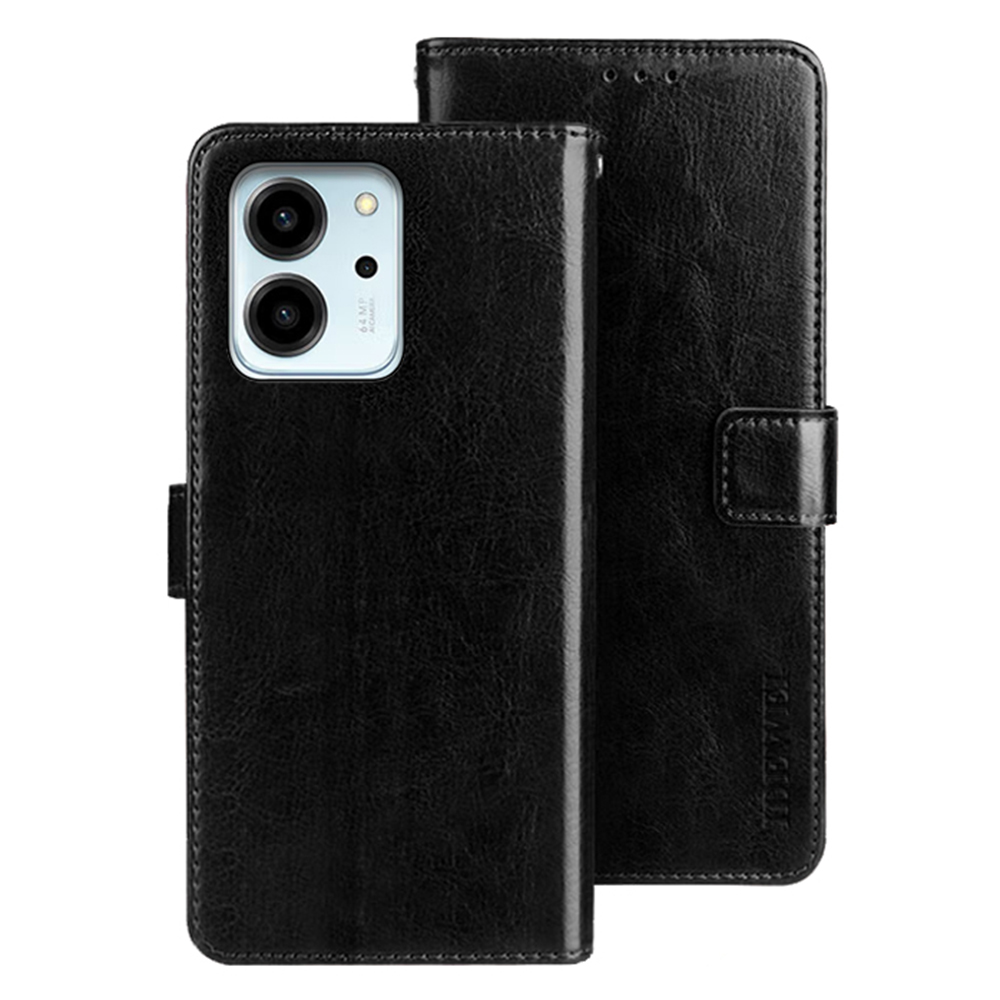 

IDEWEI Für Ehren 80 SE 5G PU Leder Flip Wallet Ständer. - Schwarz, Honor 80 SE 5G