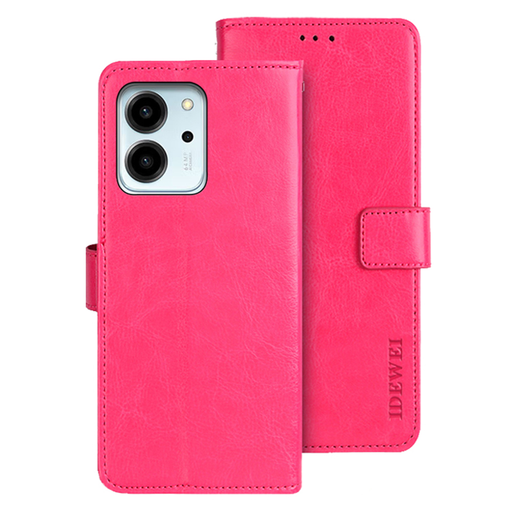 

IDEWEI Für Ehren 80 SE 5G PU Leder Flip Wallet Ständer. - Rose, Honor 80 SE 5G