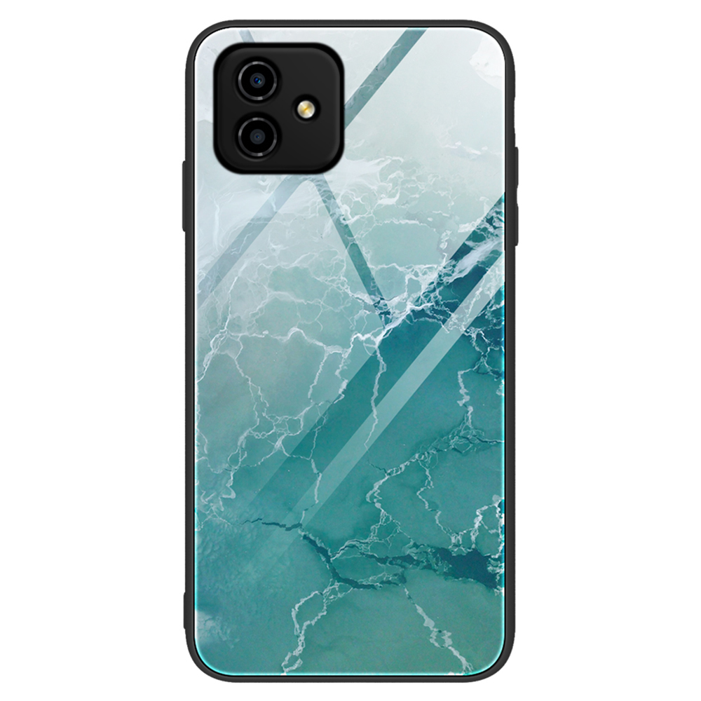 

Für Honour Play6C 4G Marmormuster Druckschutzschutzschutz Hybrid Temperiertes Glas + PC + TPU Schockdelie -telefonhülle - DL04, Honor Play6C 4G