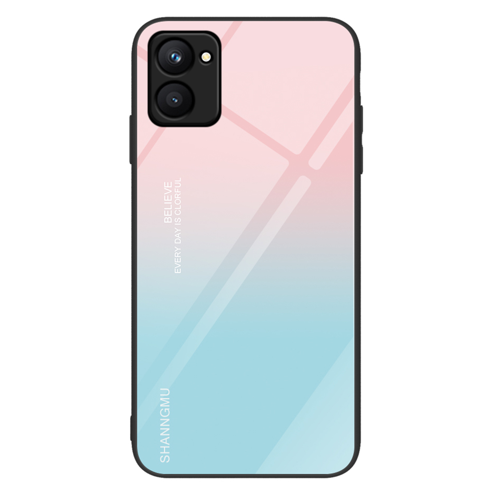 

Für Realme C33 4G Muster Druckgedruckt - Gradientenrosa Blau, Realme C33 2023 4G