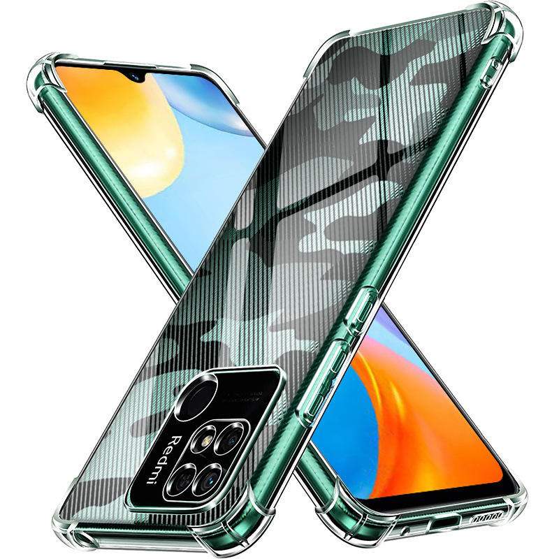 

Rzants Für Xiaomi Redmi 10c 4g Vier Ecken Kollisionsbeständiges Telefonfall Tarnmuster Soft TPU Schutzabdeckung, Xiaomi Redmi 10C 4G