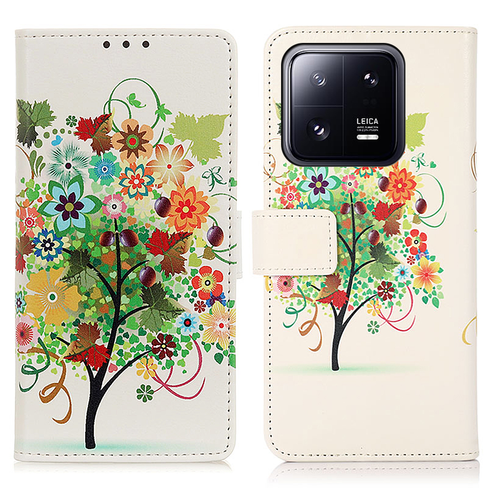 

Für Xiaomi 13 Pro 5G Muster Druckphase PU Leder Magnetic Clasp Protective Cover Mit Stand Wallet - Obstbaum, Xiaomi 13 Pro 5G