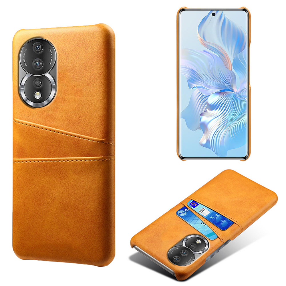 

Für Ehren 80 5G Dual Card Slots Phone Hülle Pu-leder-pc-pc-griffschockdocellabdeckung - Orange, Honor 80 5G