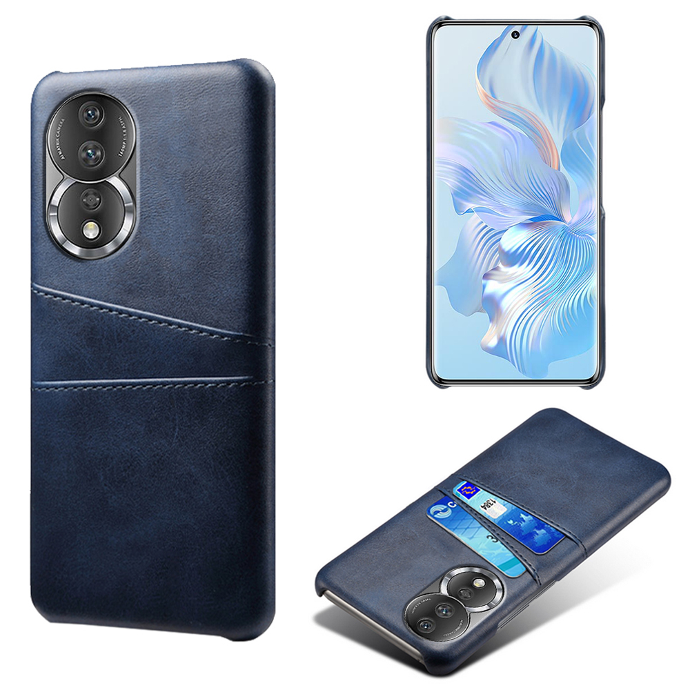 

Für Ehren 80 5G Dual Card Slots Phone Hülle Pu-leder-pc-pc-griffschockdocellabdeckung - Blau, Honor 80 5G