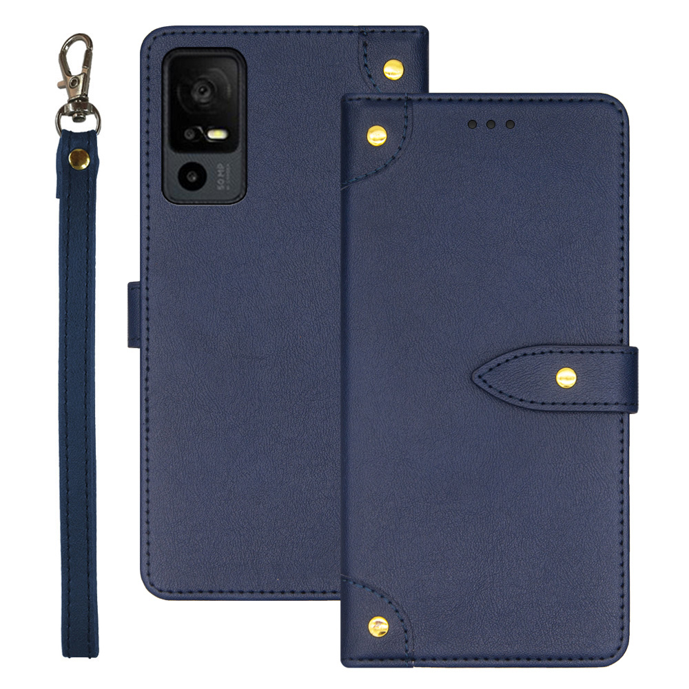 

IDEWEI Für TCL 40R 5G Kartensteckplätze Telefon Hülle PU Leder Ständer Magnetische Verschluss Schockdcoverabdeckung - Blau, TCL 40R 5G