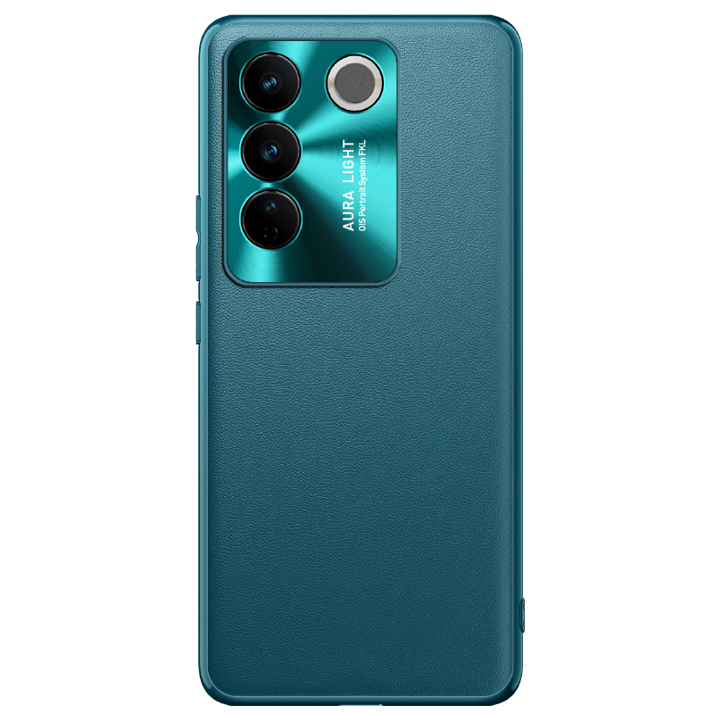 

Für Vivo S16 PU Lederbeschichtete TPU + PC Hybrid Deckung Anti-kratzer-mobiltelefonschutzhülle - Grün, vivo S16