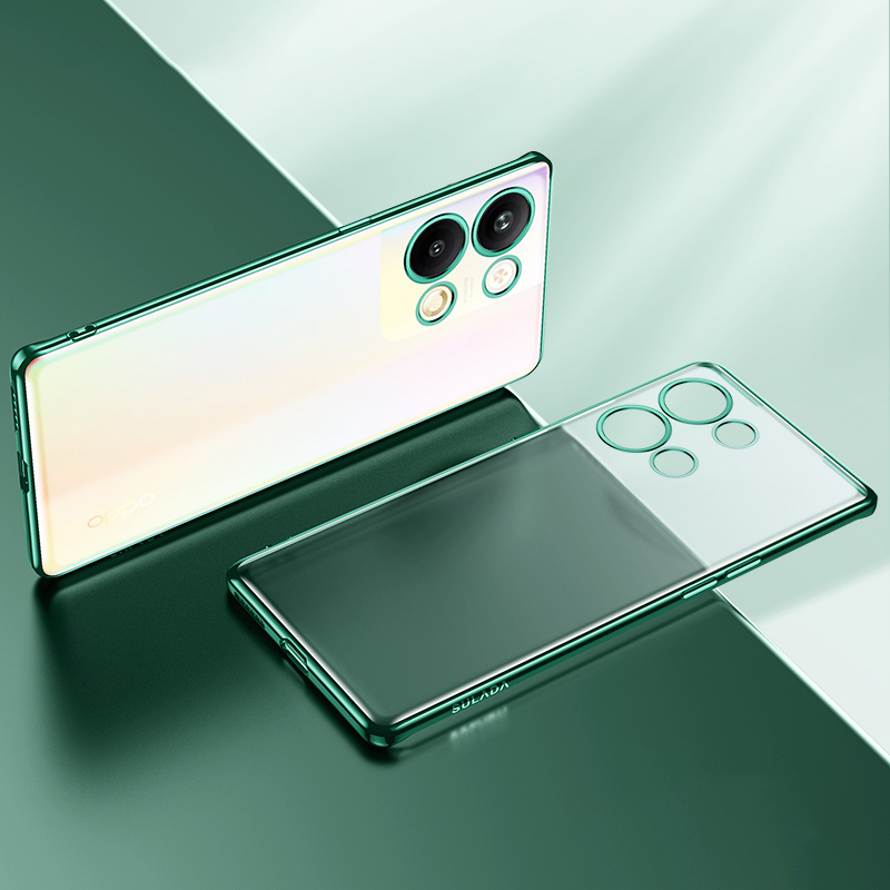 

Sulada Nature Series Phone Hülle Für Oppo Reno9 Pro 5G Elektroplierendes Anti-drop-stoßdämpfer Case Soft TPU Matte Telefonabdeckung - Grün, Oppo Reno9 Pro 5G