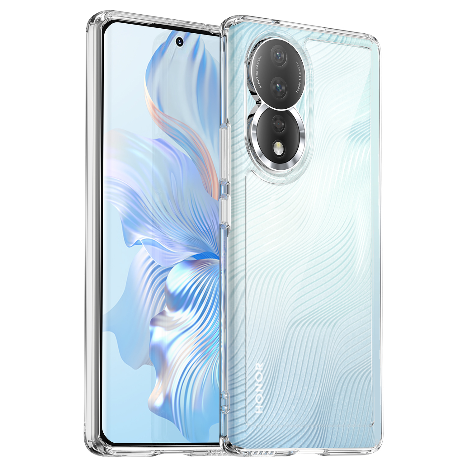 

Für Die Ehren 80 5G Telefonkoffer, Anti-kollision-tpu-stoßfänger+acryl-rückenschale-schutzabdeckung - Transparent, Honor 80 5G