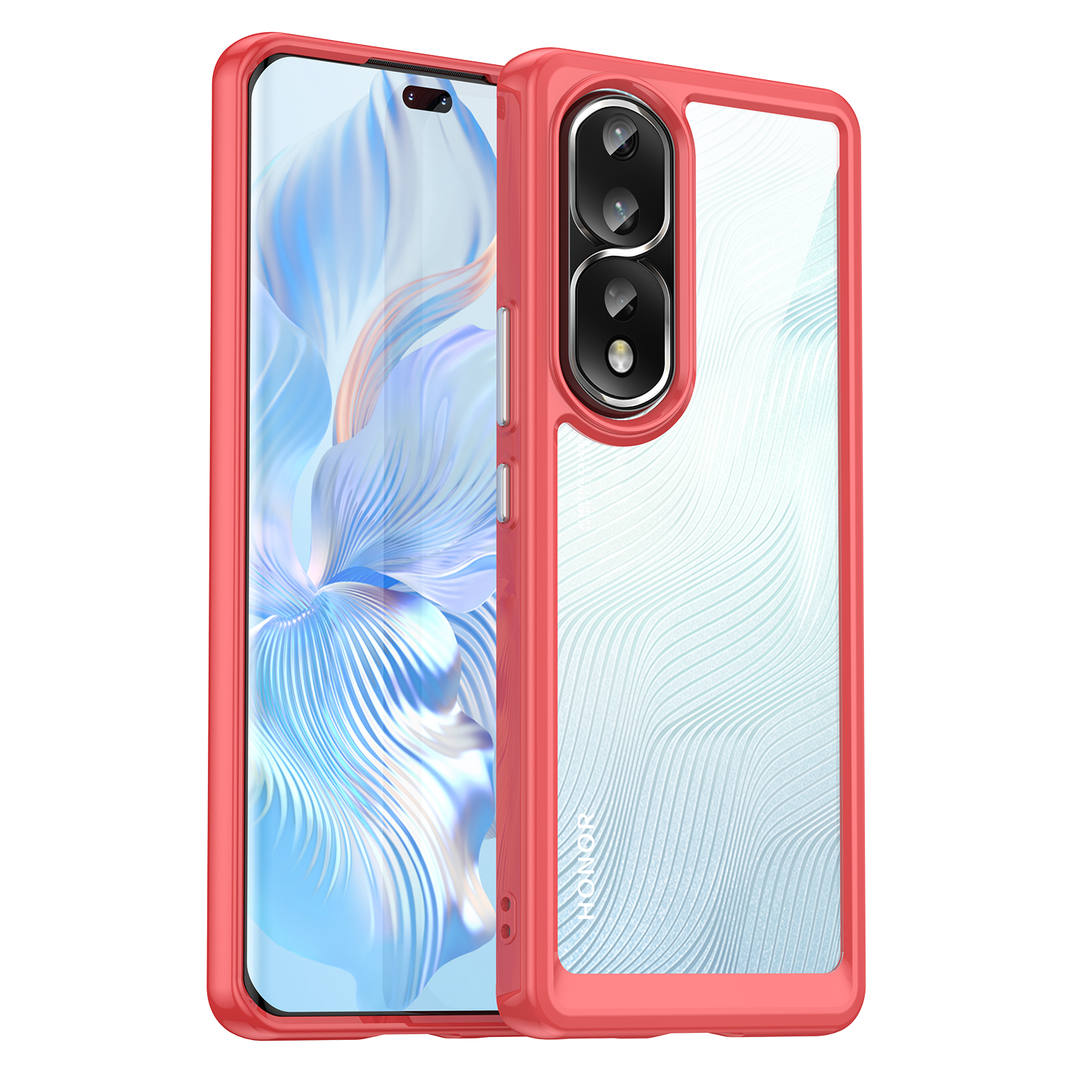 

Für Die Ehren 80 Pro 5G Telefonkoffer, Tpu-stoßfänger+acryl-back Shell Anti-fall-fall-fall-schutzabdeckung - Rot, Honor 80 Pro 5G