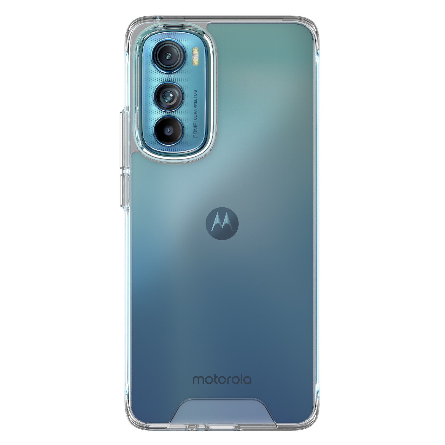 

Für Motorola Edge 30 5G Transparent Rückenhülle, Elektroplierend Unabhängiger Taste Military Grade Drop-proof Hard PC + Soft Tpu-mobiltelefongehäuse, Motorola Edge 30 5G