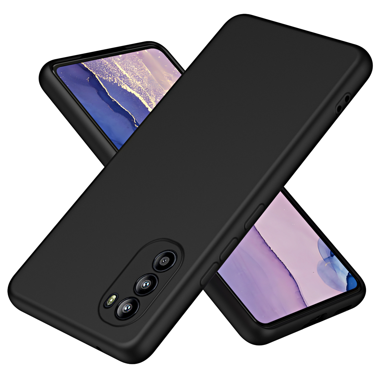 

Für Motorola Moto G82 5G / G52 4g / Moto G71s 5G Gummiziert 2,2 -mm - Schwarz, Motorola Moto G82 5G