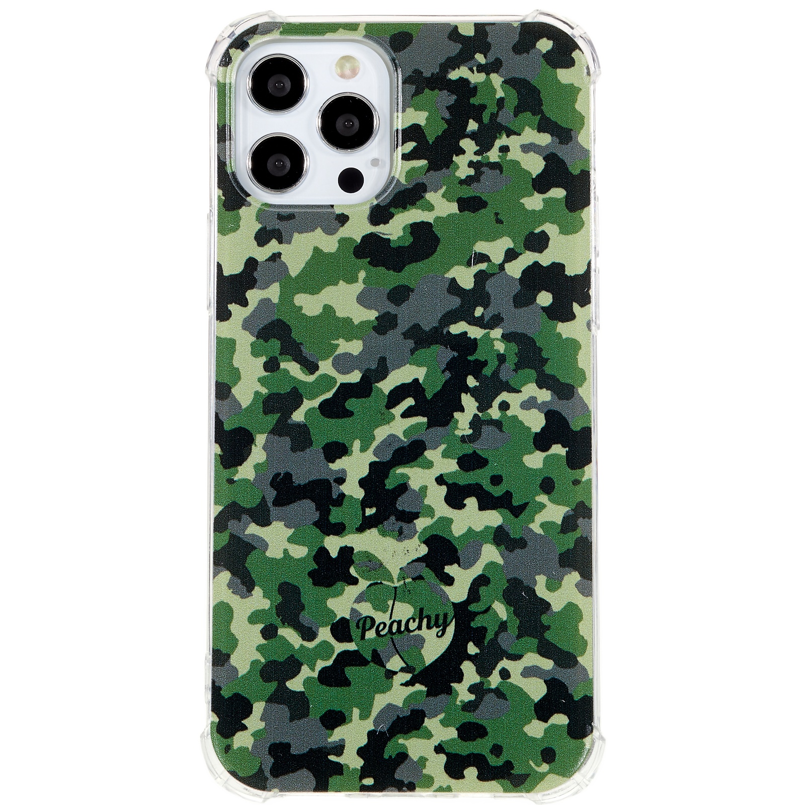 

Для Iphone 12 / 12 Pro 6,1 Дюйма Камуфляжного Рисунка Печать Телефона Soft TPU с Четырьмя Углубленными Защитными Крышка, iPhone 12