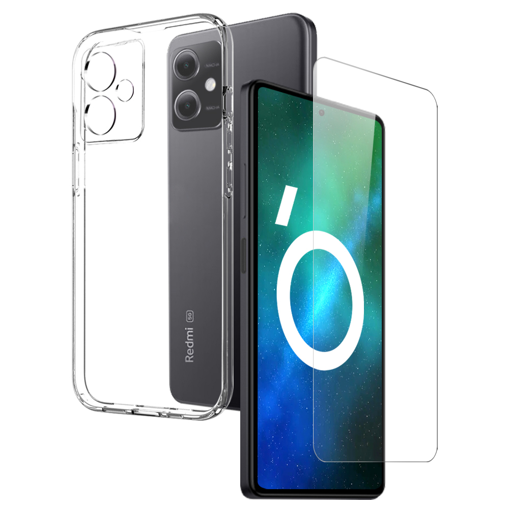 

Northjo Für Xiaomi Redmi Anmerkung 12 5G (indien) / Poco X5 5G 2-in-1-design Smartphone-hülle Anti-fall Weiche Tpu-rückbedeckung + Temperierter Glasschriftenschutzschutz - Transparent, Xiaomi Redmi Note 12 5G (India)