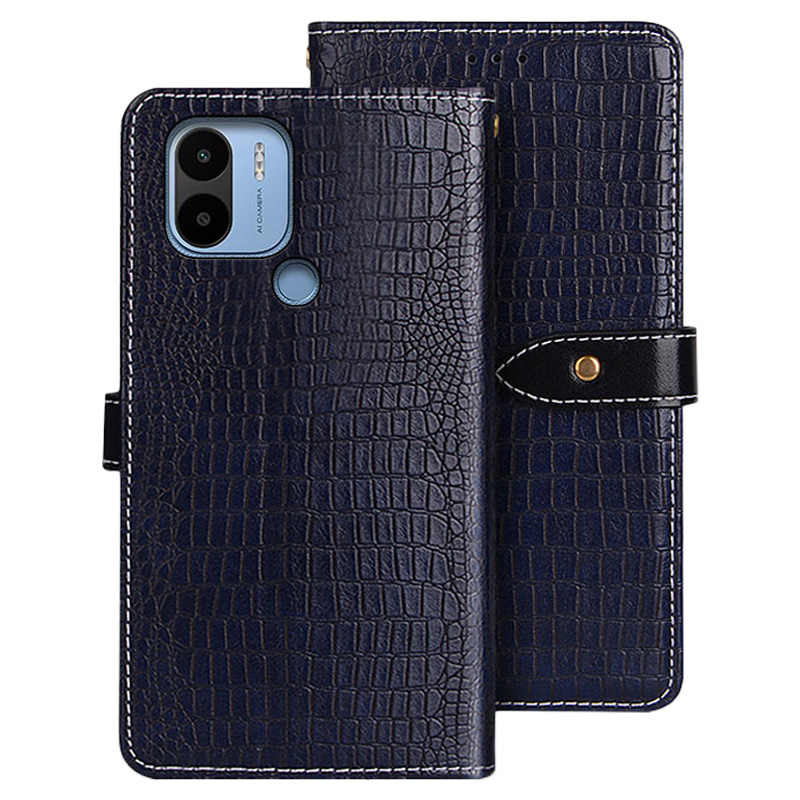 

Idewei Für Xiaomi Poco C50 4g Krokodiltextur PU Leder Horizontaler Stand Telefon Flip Wallet Hülle Magnetische Verschluss Telefonabdeckung - Blau, Xiaomi Poco C50 4G