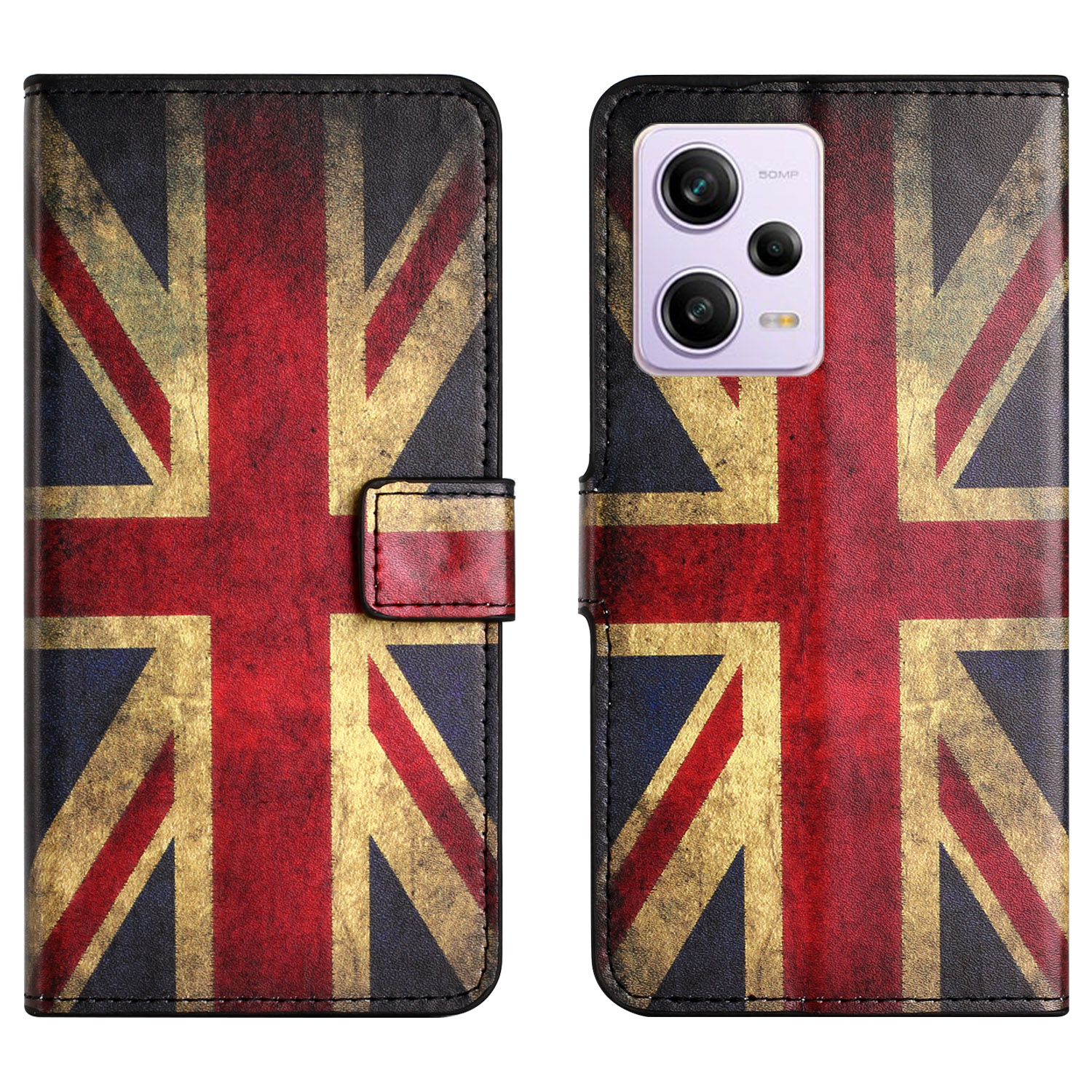 

Für Xiaomi Redmi Note 12 5G Muster Druckbrieftasche Telefonhülle PU Leder Magnetverschluss Ständer Flip Cover - Union Jack, Xiaomi Redmi Note 12 5G (China)