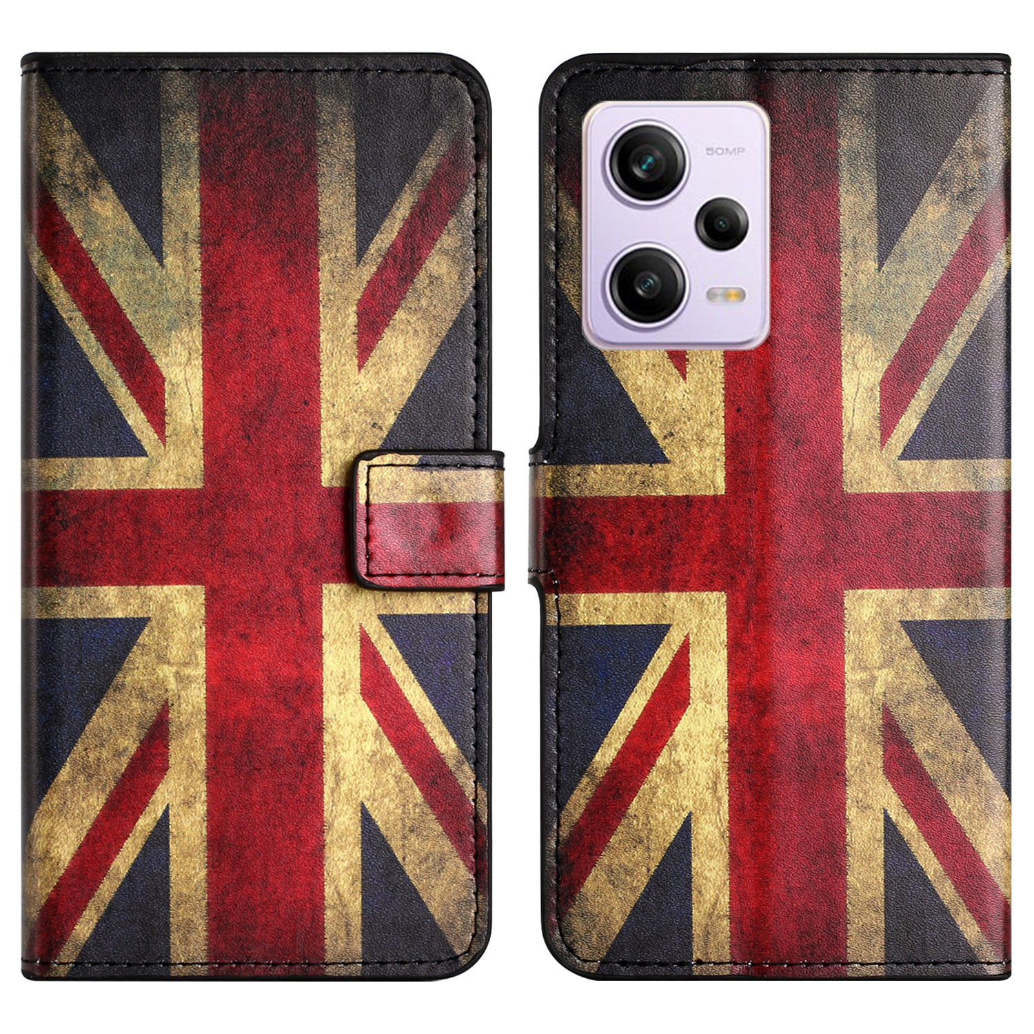 

Brieftasche Telefonhülle Für Xiaomi Redmi Note 12 Pro 5G, Musterdruck PU Lederständer Cover - Union Jack, Xiaomi Redmi Note 12 Pro 5G