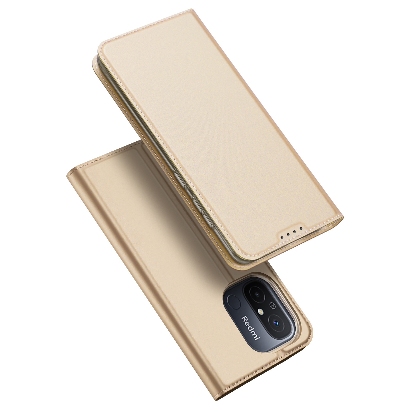 

Dux Ducis Skin Pro Series Ledertasche Für Xiaomi Redmi 11A 4G / 12c 4g, Kartenhalter -standschutz -telefonabdeckung - Gold, Xiaomi Redmi 11A 4G