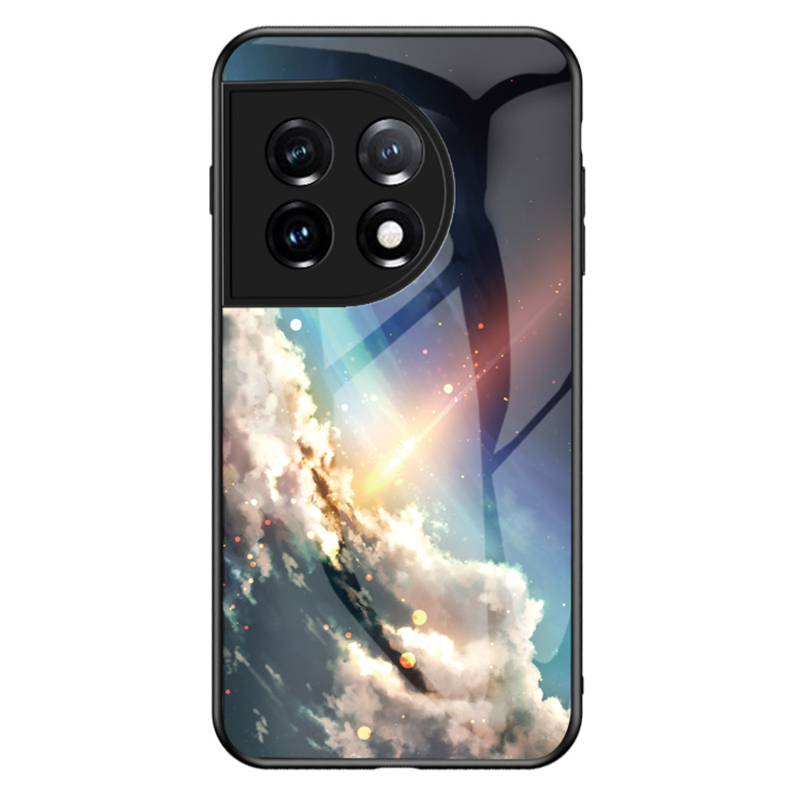 

Mobilfunkkoffer Für OnePlus 11 5G, Temperierte Glas+pc+tpu Sternenhimmel Muster Druckschutzabdeckung - Heller Sternenhimmel, OnePlus 11 5G