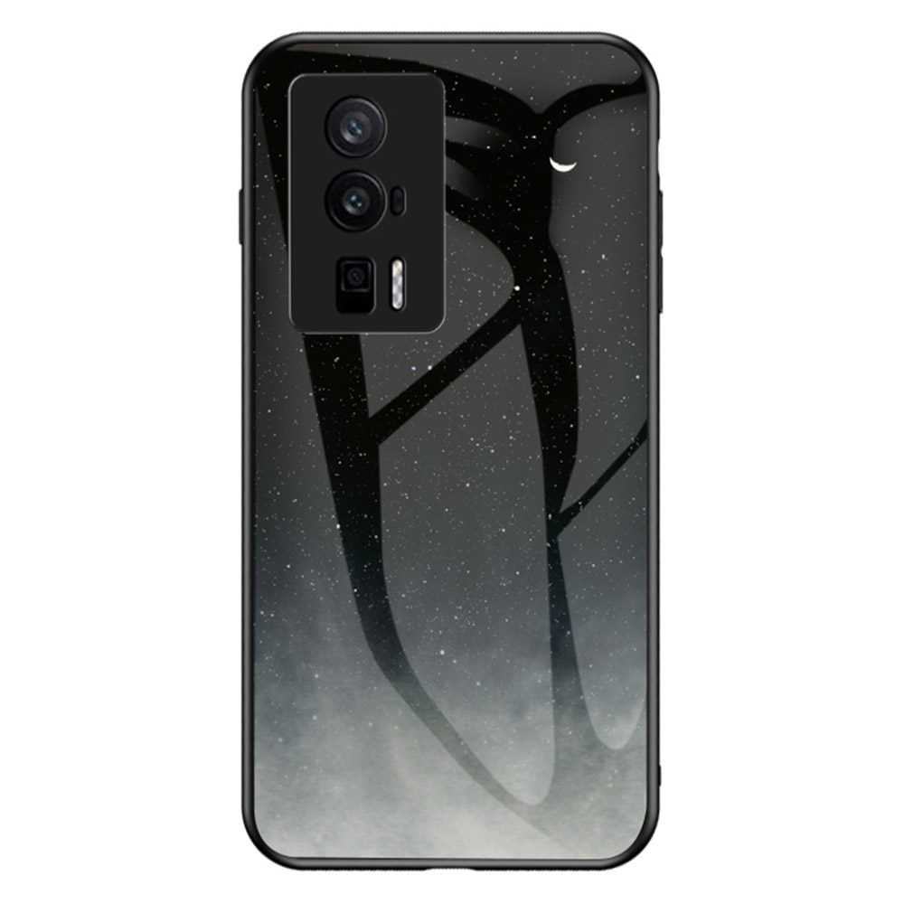 

Für Xiaomi Redmi K60 5G / K60 Pro 5G Temperiertes Glas+pc+tpu Phone Case Starry Sky Muster Druck Anti-kratzerabdeckung - Sternenmond, Xiaomi Redmi K60 5G