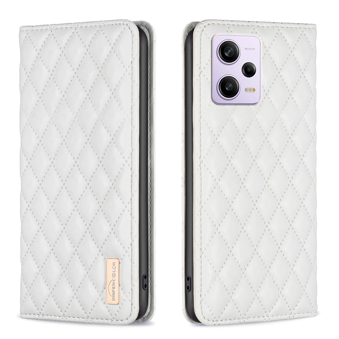 

Binfen Farbe BF Style-16 PU Lederabdeckung Für Xiaomi Redmi Note 12 Pro 5G Stand Phone Hülle Kartenhalter Magnetische Schließung Telefonabdeckung - Weiss, Xiaomi Redmi Note 12 Pro 5G