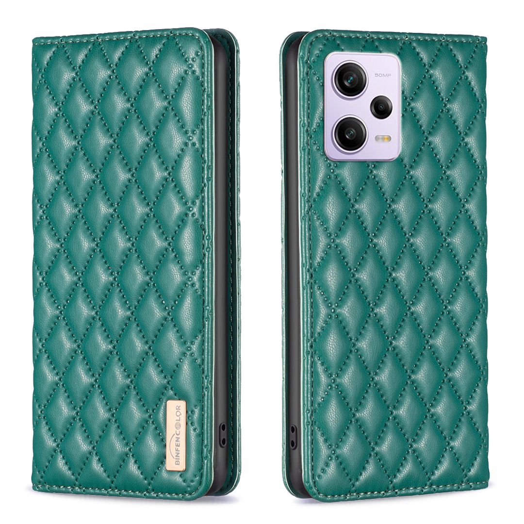 

Binfen Farbe BF Style-16 PU Lederabdeckung Für Xiaomi Redmi Note 12 Pro 5G Stand Phone Hülle Kartenhalter Magnetische Schließung Telefonabdeckung - Grün, Xiaomi Redmi Note 12 Pro 5G