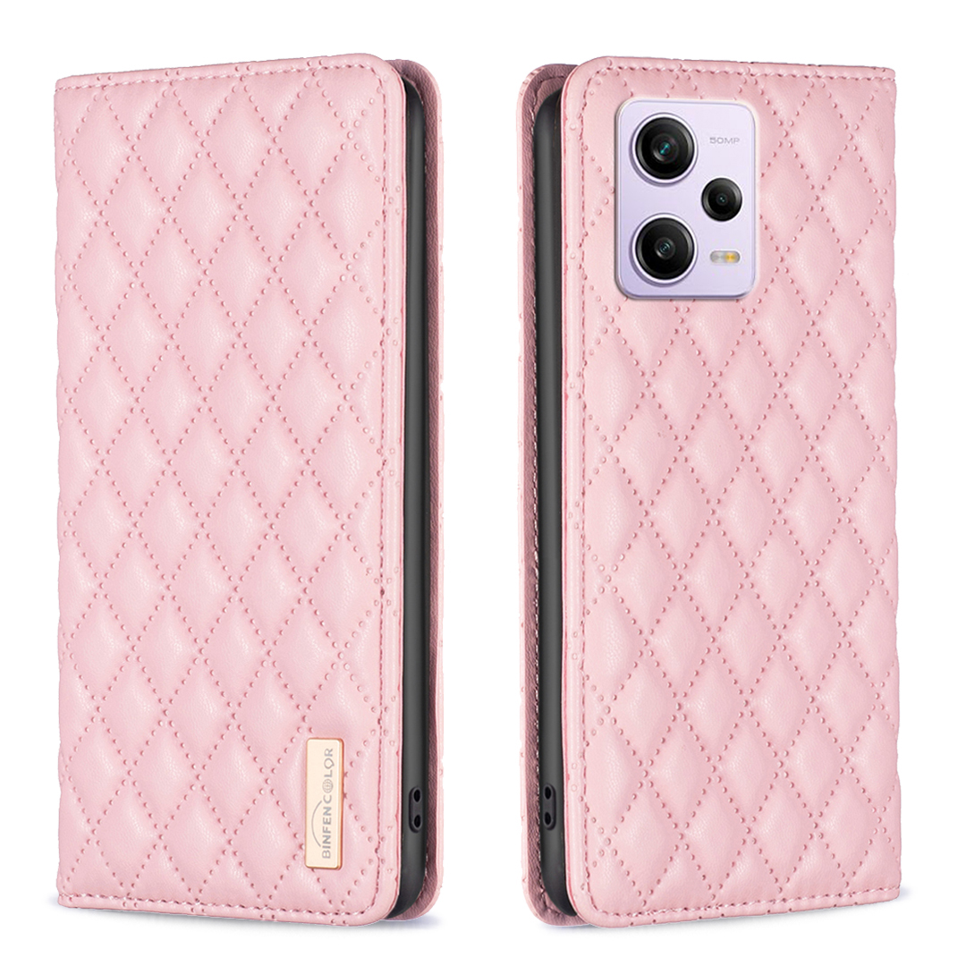 

Binfen Farbe BF Style-16 PU Lederabdeckung Für Xiaomi Redmi Note 12 Pro 5G Stand Phone Hülle Kartenhalter Magnetische Schließung Telefonabdeckung - Rosa, Xiaomi Redmi Note 12 Pro 5G