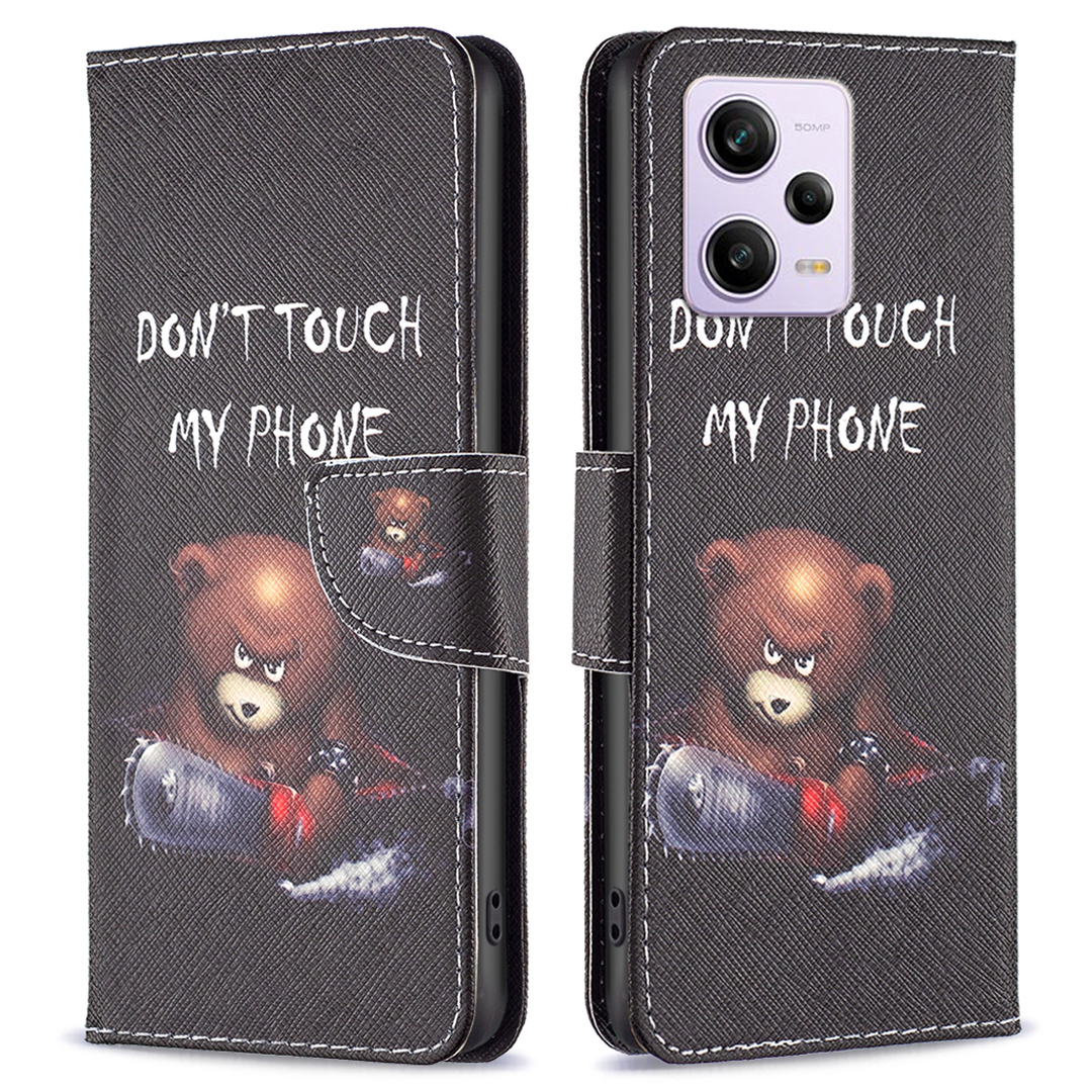 

Musterdruck PU Leder Flip Phone Hülle Für Xiaomi Redmi Note 12 Pro 5G, Brieftasche Ständer Anti-drop-schutzabdeckung - Tragen, Xiaomi Redmi Note 12 Pro 5G