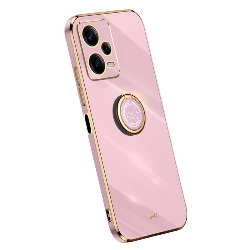 

Xinli Für Xiaomi Redmi Note 12 Pro 5G Ringhalter Kickstand TPU -telefonabdeckungskoffer Mit Elektroplierender Kante - Lila, Xiaomi Redmi Note 12 Pro 5G
