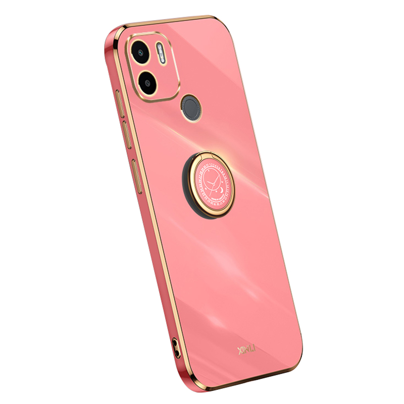 

Xinli Für Xiaomi Redmi A1+ 4G Mobiltelefonabdeckungsringhalter Elektroplieren Goldener Edge Kickstand TPU -telefonhülle - Rot, Xiaomi Redmi A1+ 4G