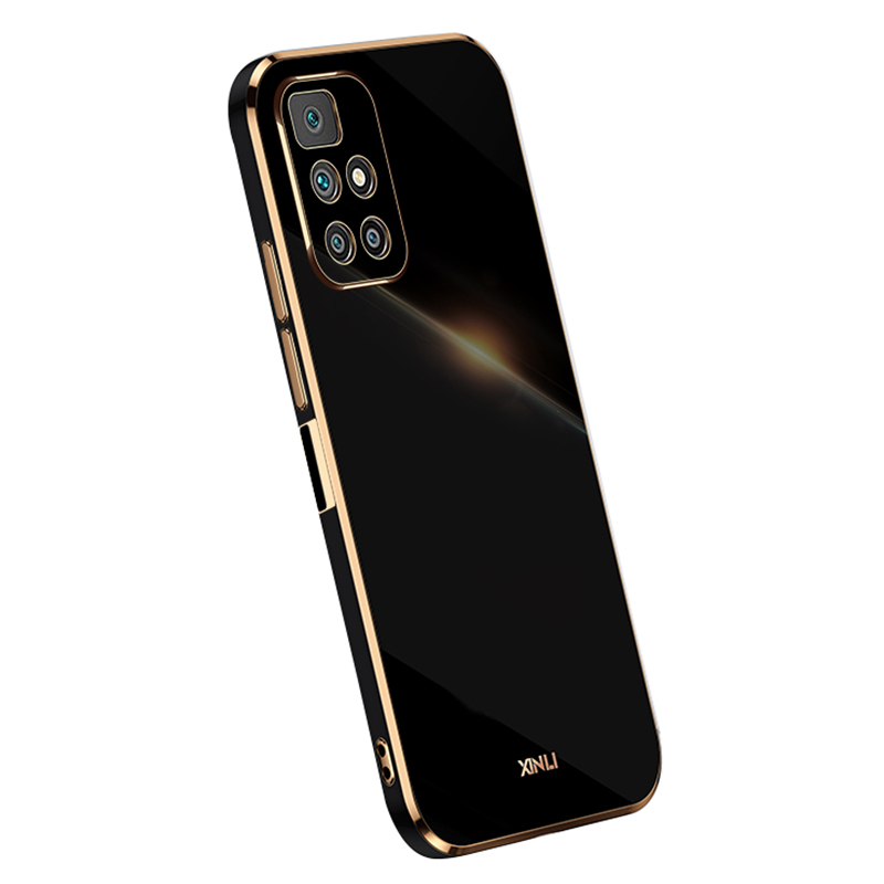 

Xinli Für Xiaomi Redmi 10 4G (2021) / Redmi 10 2022 4g / Redmi 10 Prime / Redmi Note 11 4G (mediatek) Telefonkoffer Mit Elektroplierender Kante - Schwarz, Xiaomi Redmi 10 2022 4G