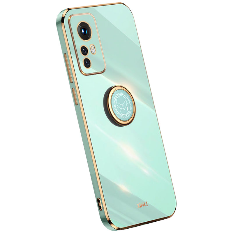 

Xinli Für Xiaomi 12 5g / 12x 5g / 12S 5G Kickstand-telefonkoffer, Schockabsorbierende Elektroplatten-tpu-back-beschützerabdeckung - Cyan, Xiaomi 12X 5G