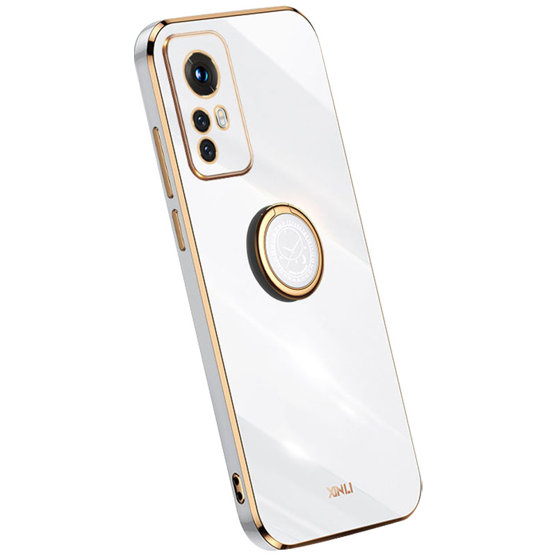 

Xinli Für Xiaomi 12 5g / 12x 5g / 12S 5G Kickstand-telefonkoffer, Schockabsorbierende Elektroplatten-tpu-back-beschützerabdeckung - Weiss, Xiaomi 12X 5G